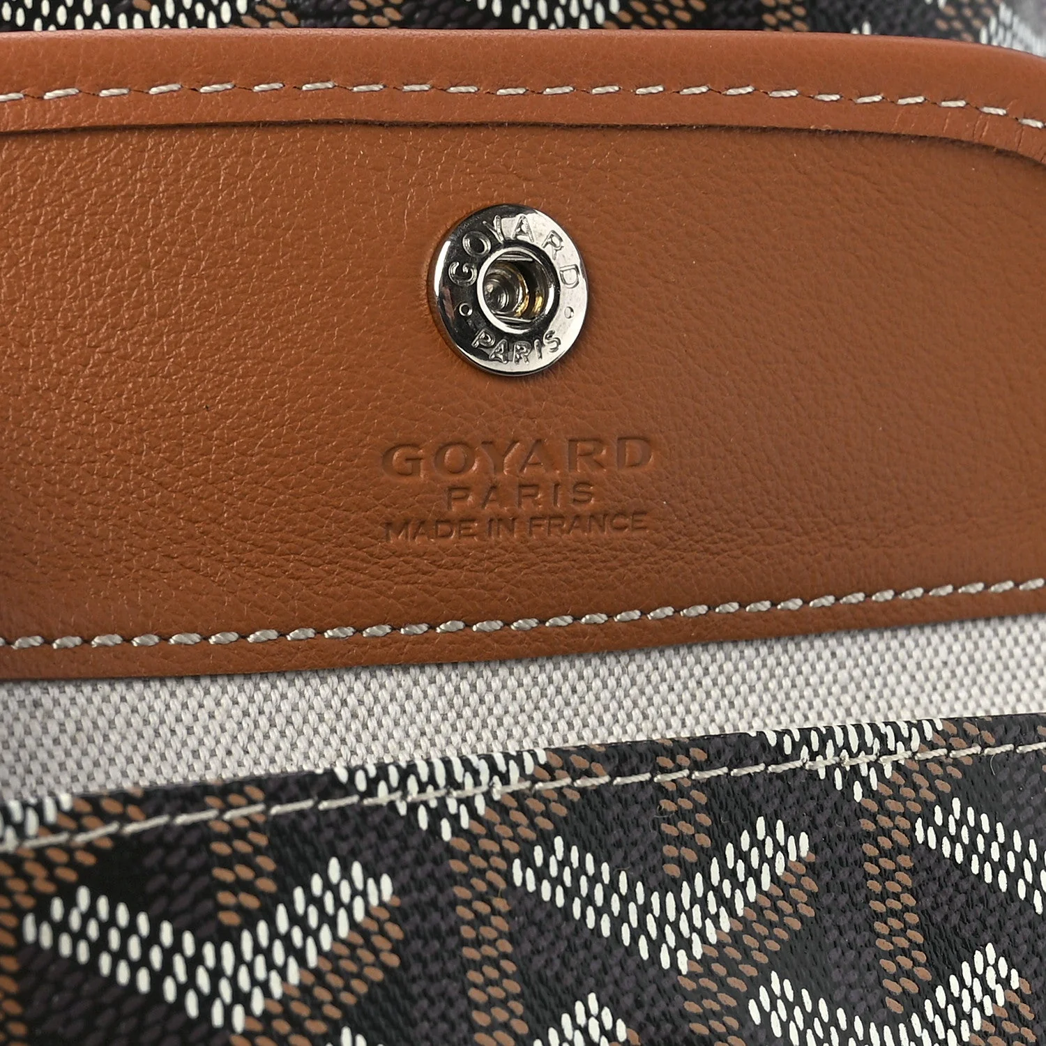 Goyard Goyardine Black Gold Anjou Small Reversible - Image 7