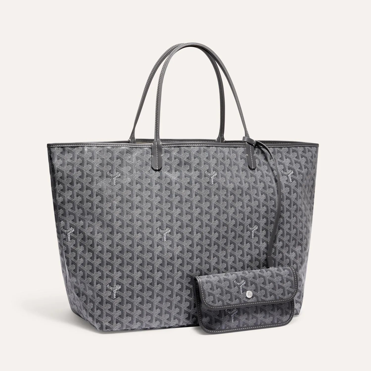 Goyard Saint Louis MM Bag Tote With Pochette Grey