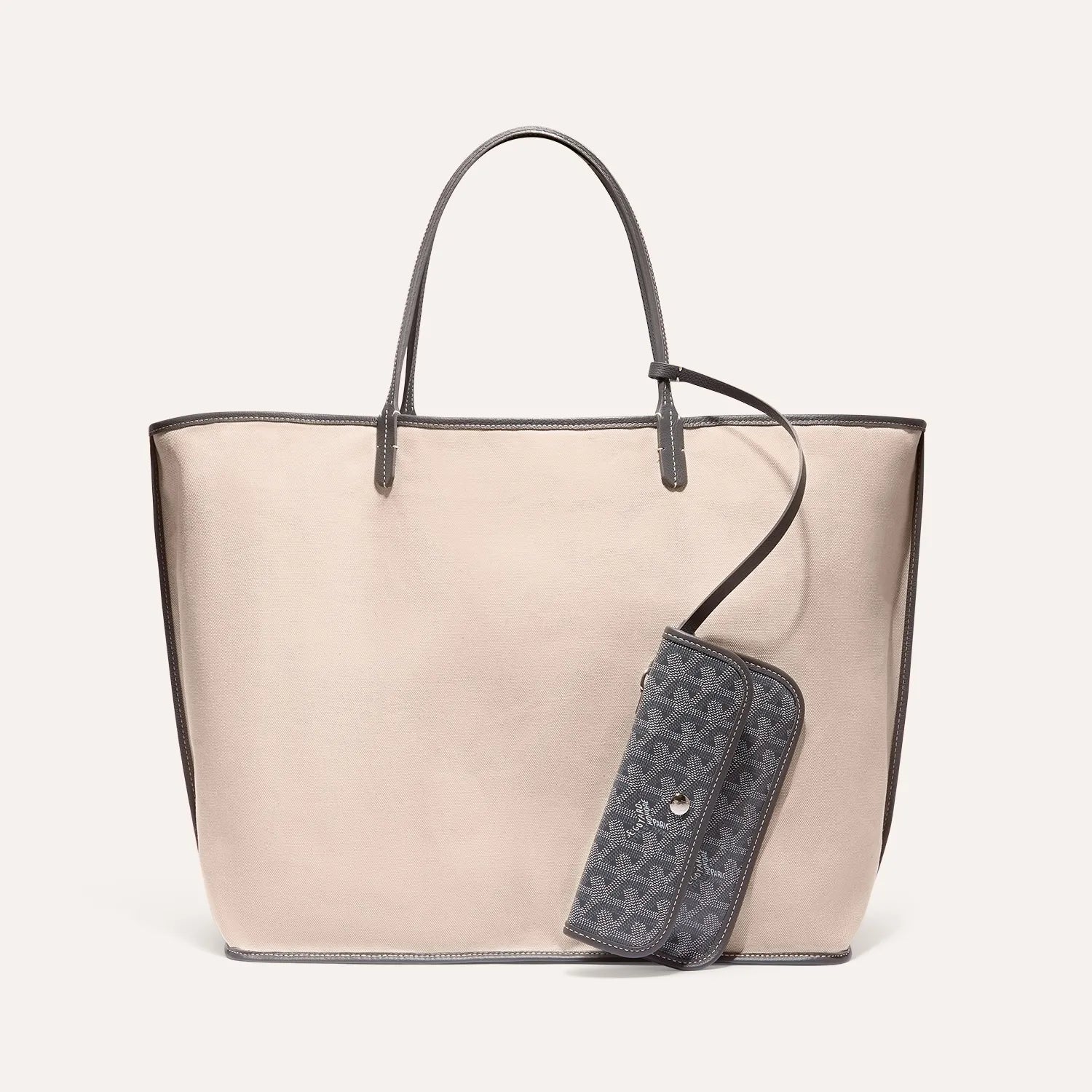 Goyard Saint Louis MM Bag Tote With Pochette Grey - Image 3