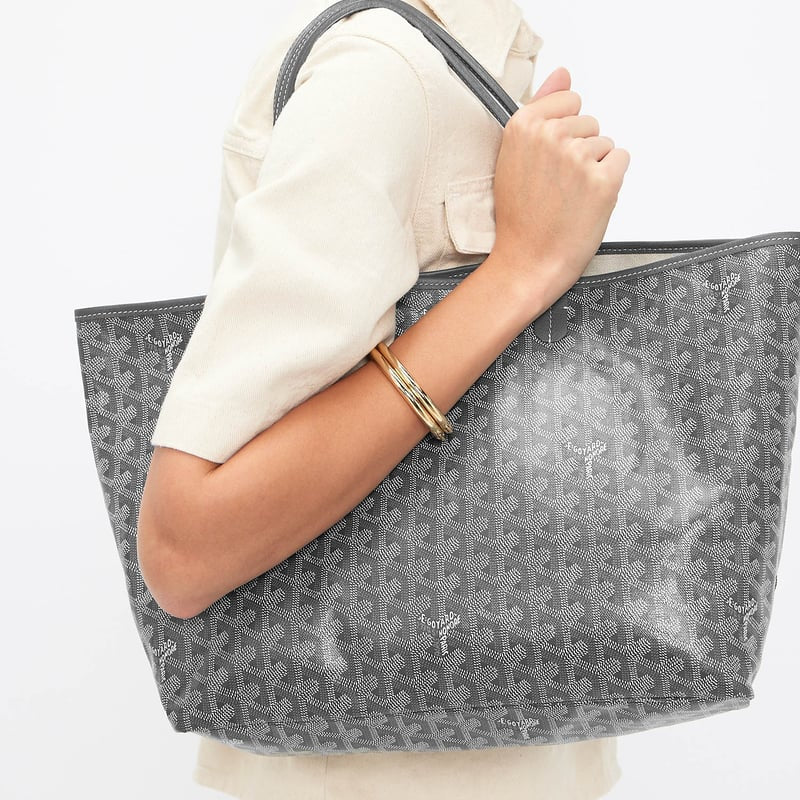 Goyard Saint Louis MM Bag Tote With Pochette Grey - Image 8