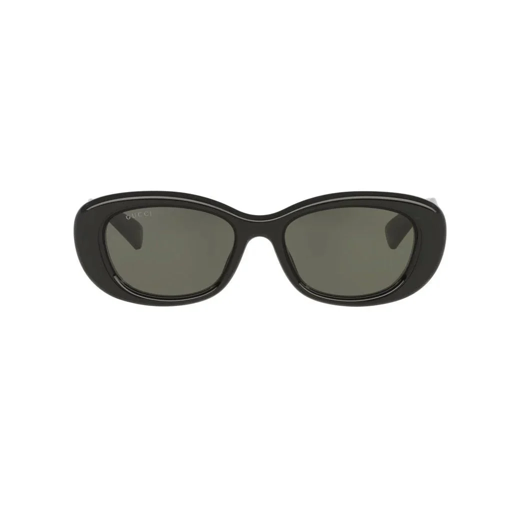 Gucci Bold Oval Sunglasses With Gold Double G Logo - Image 3