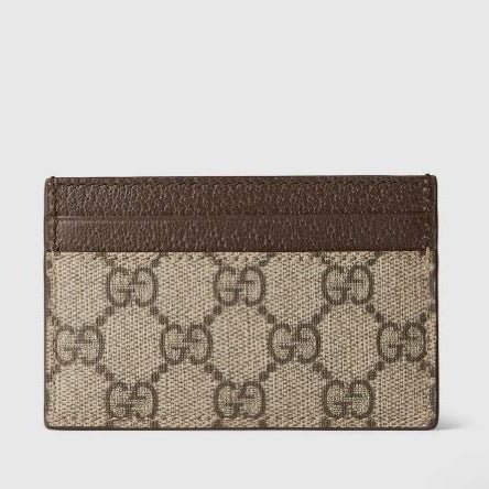 Gucci Brown Trim GG Card Case - Image 2