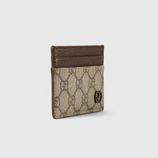 Gucci Brown Trim GG Card Case - Image 3