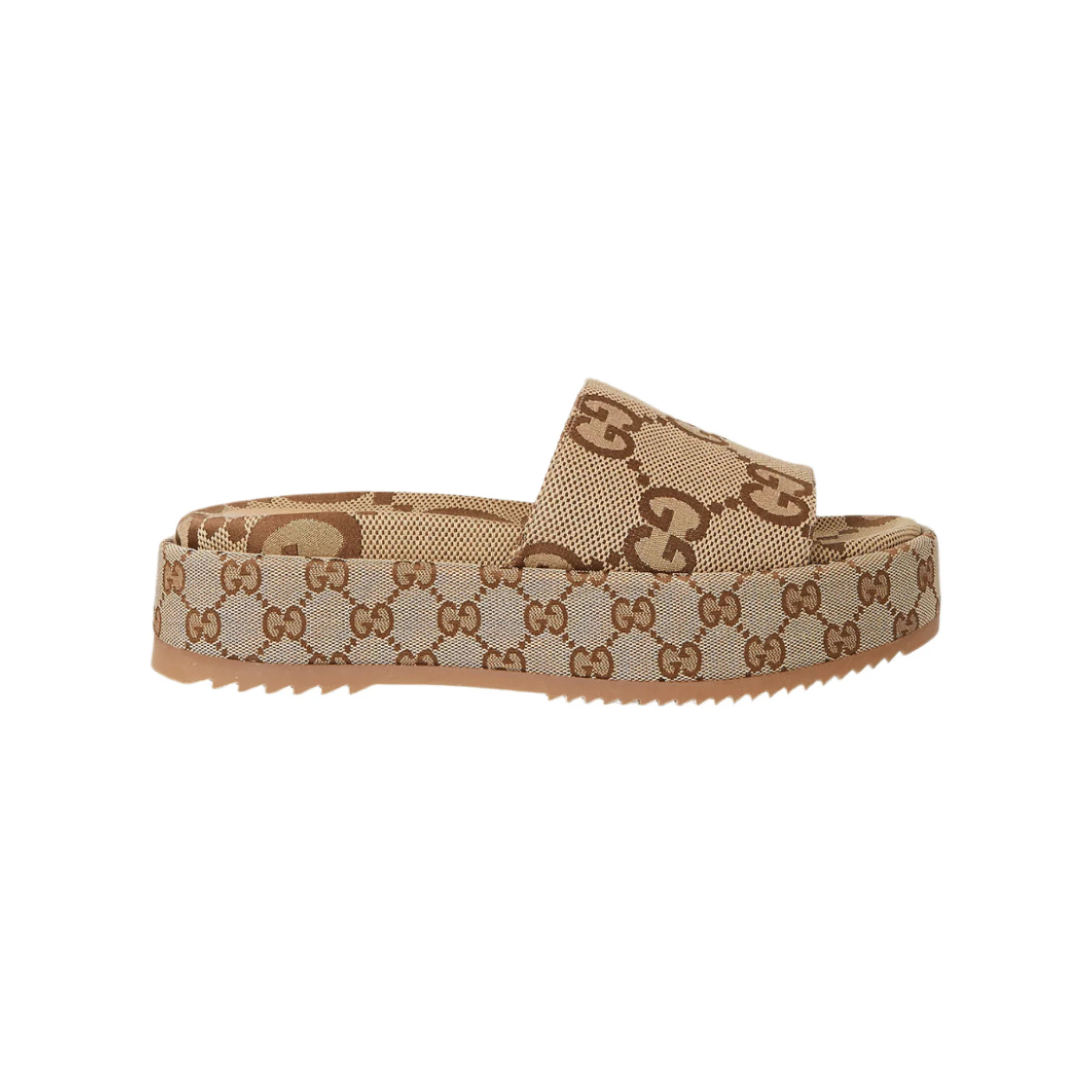 Gucci GG Maxi Canvas Platform Slides - Image 3