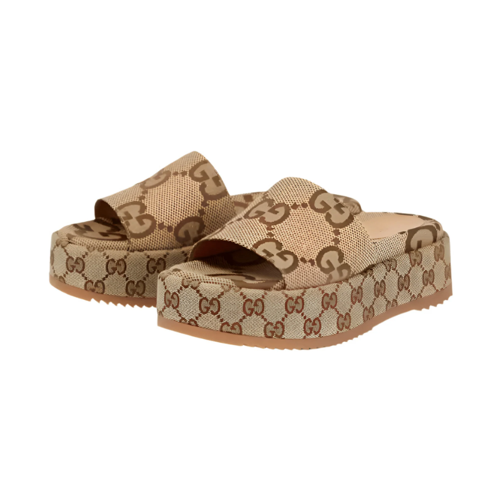 Gucci GG Maxi Canvas Platform Slides - Image 5