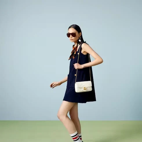 Gucci Marmont Mini Bag White Leather - Image 6