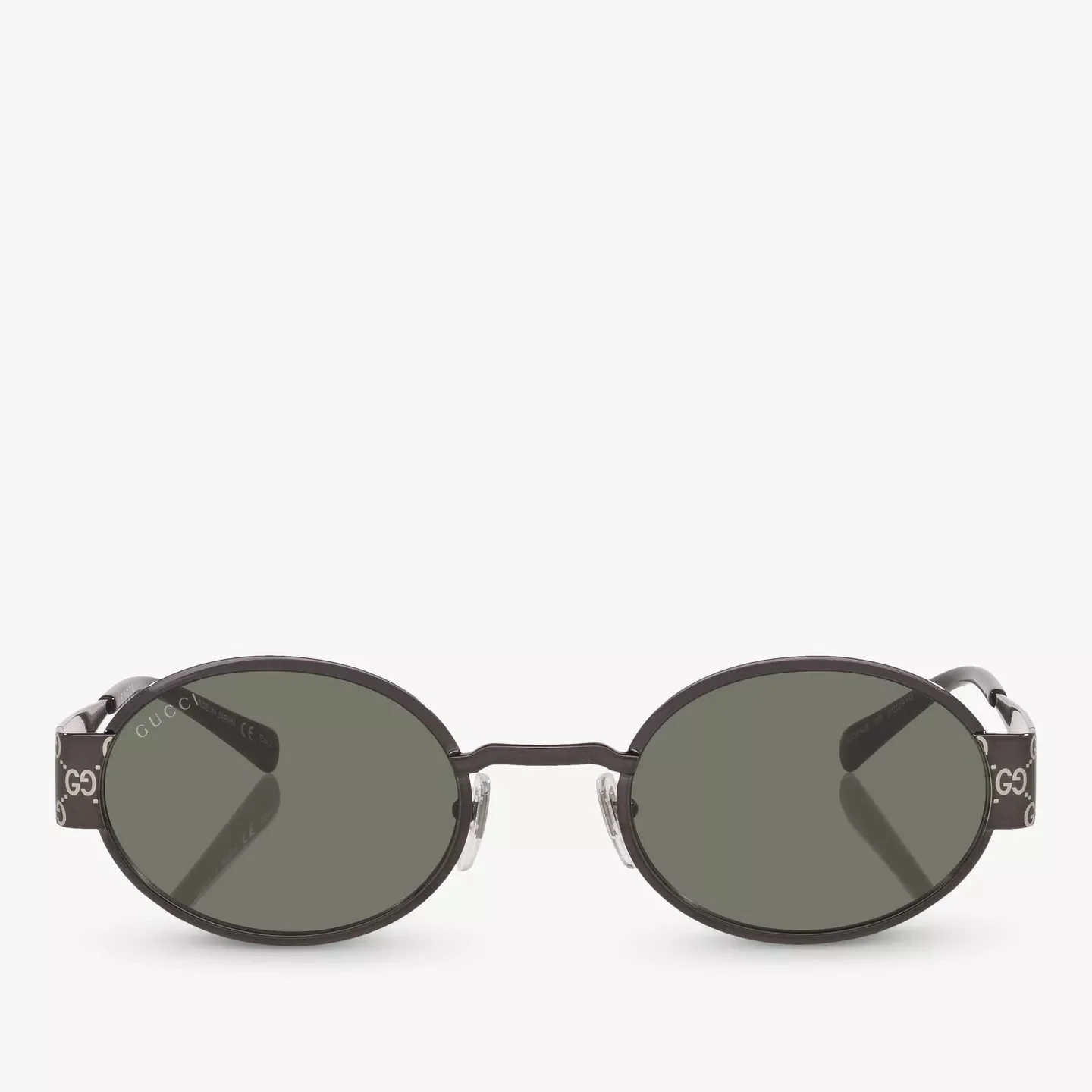 Gucci Oval Sunglasses With GG Monogram Temples - Image 2