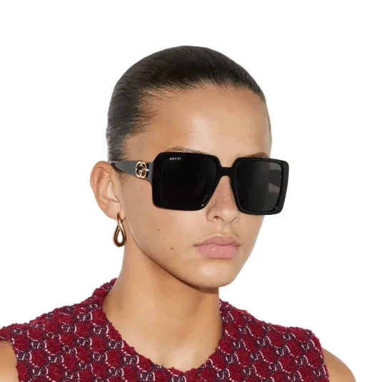 Gucci Oversized Square Sunglasses With Interlocking - Image 3