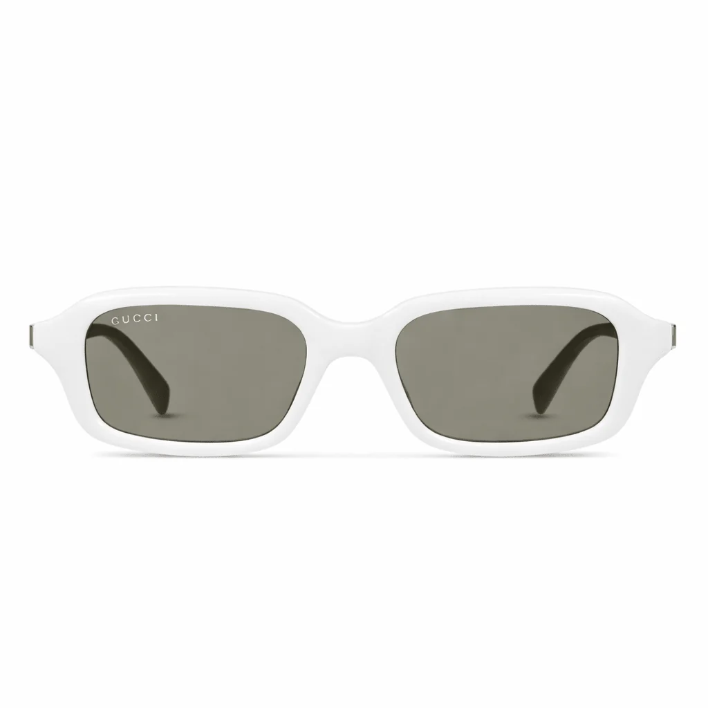 Gucci Rectangular Frame Sunglasses White - Image 2