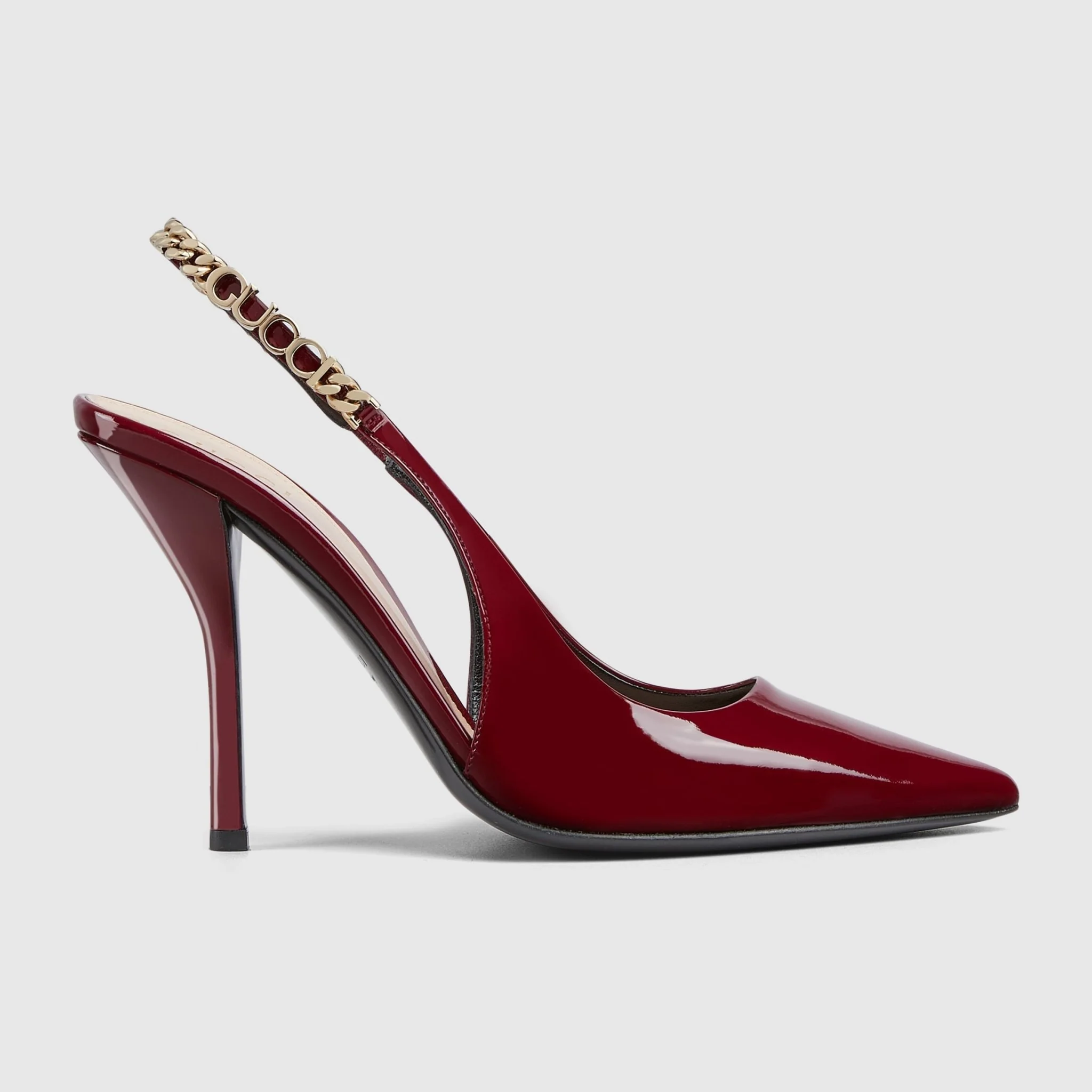 Gucci Signoria Slingback Pump In Red Leathe - Image 3