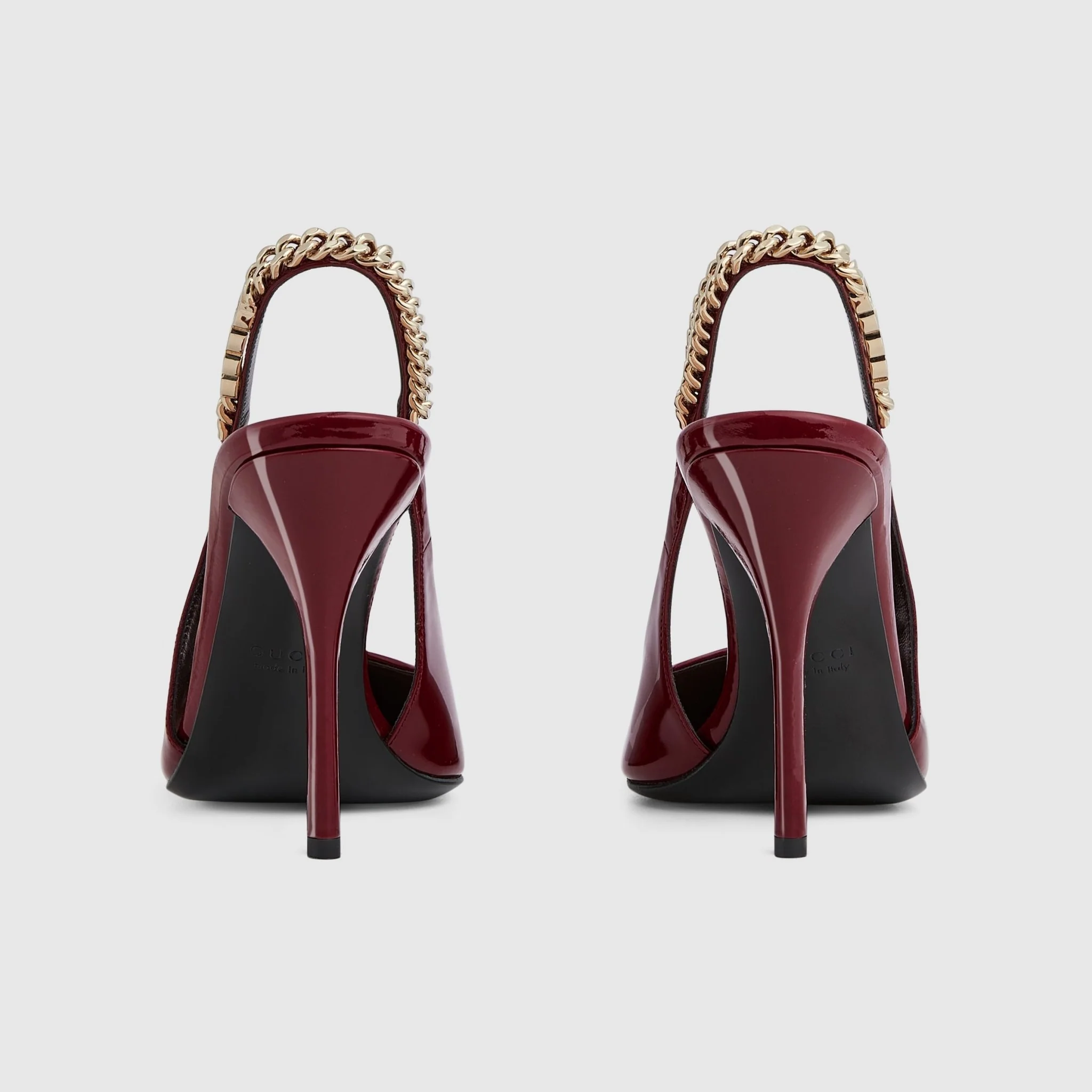 Gucci Signoria Slingback Pump In Red Leathe - Image 7
