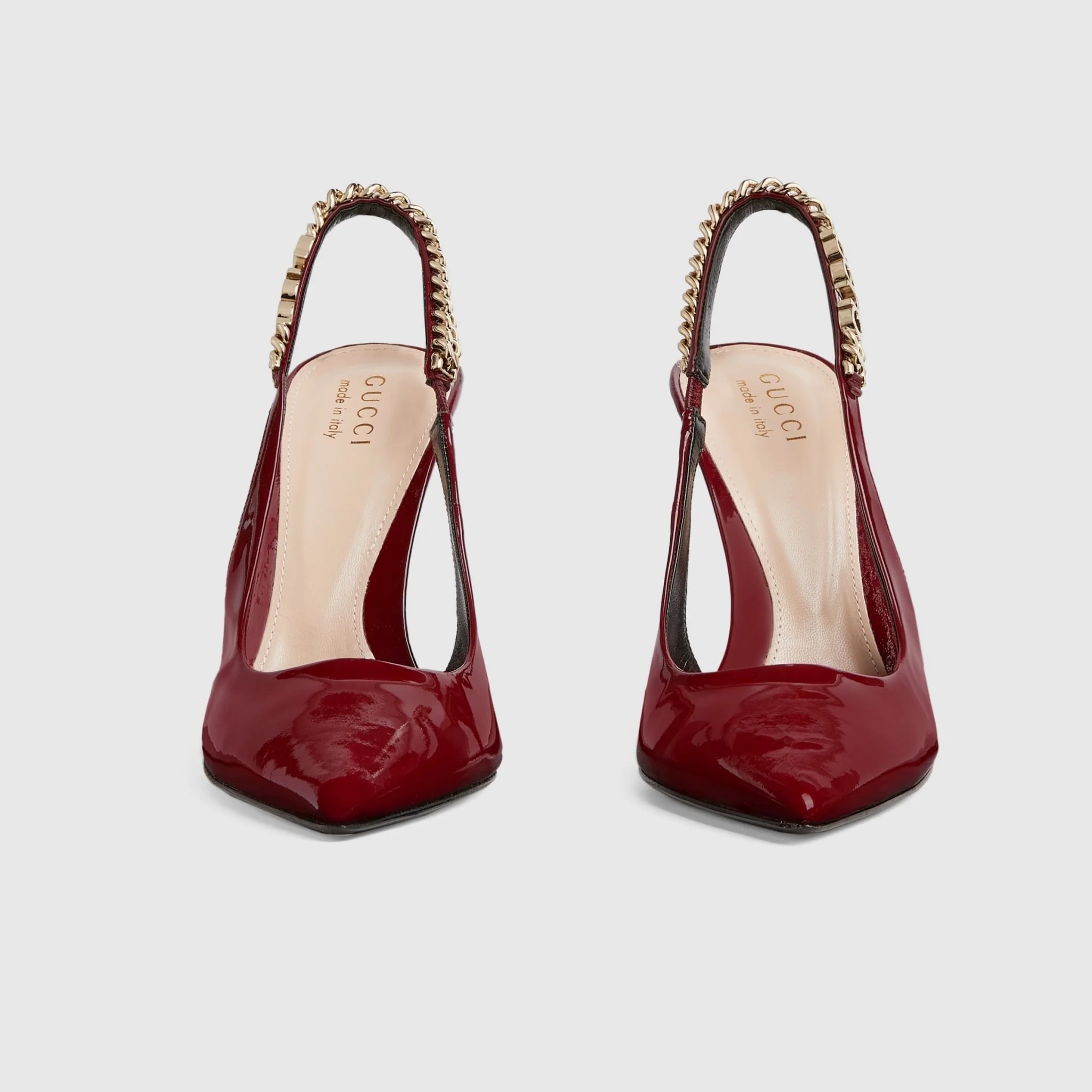 Gucci Signoria Slingback Pump In Red Leathe - Image 9