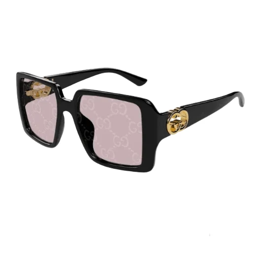 Gucci Square Sunglasses with Interlocking G And Monogram Lenses