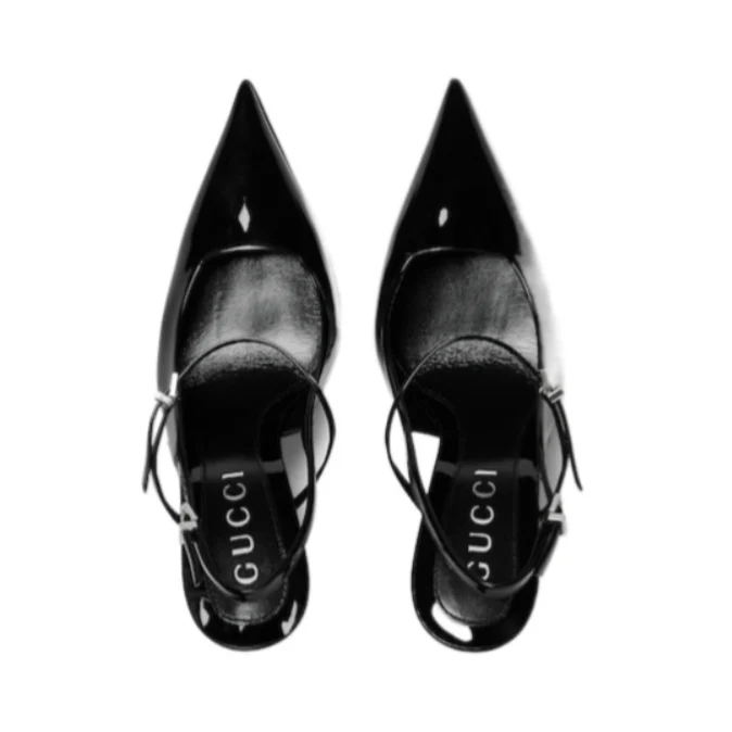Gucci Stiletto Heel Pumps – Bamboo Detail Black - Image 2