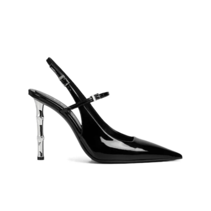 Gucci Stiletto Heel Pumps – Bamboo Detail Black - Image 3