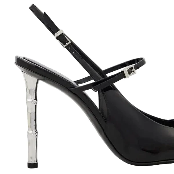 Gucci Stiletto Heel Pumps – Bamboo Detail Black - Image 4