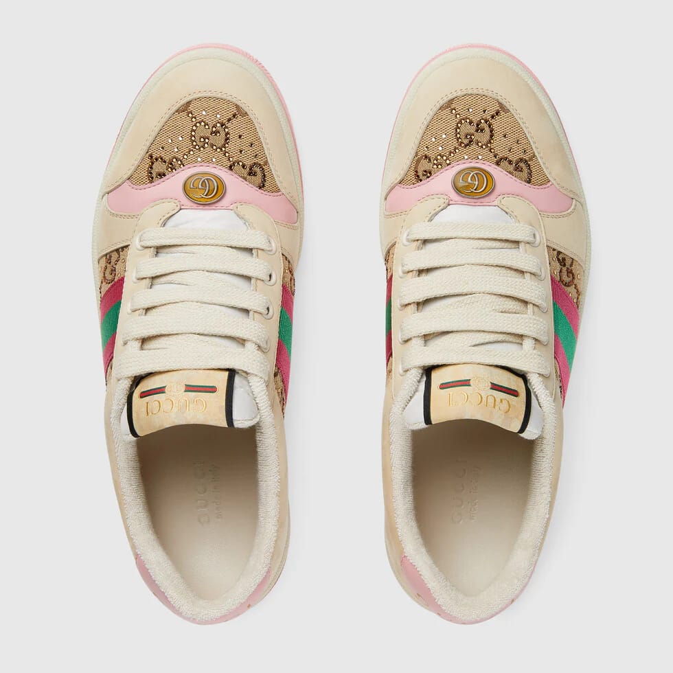 Gucci Women Screener Sneaker With Crystals - Image 2