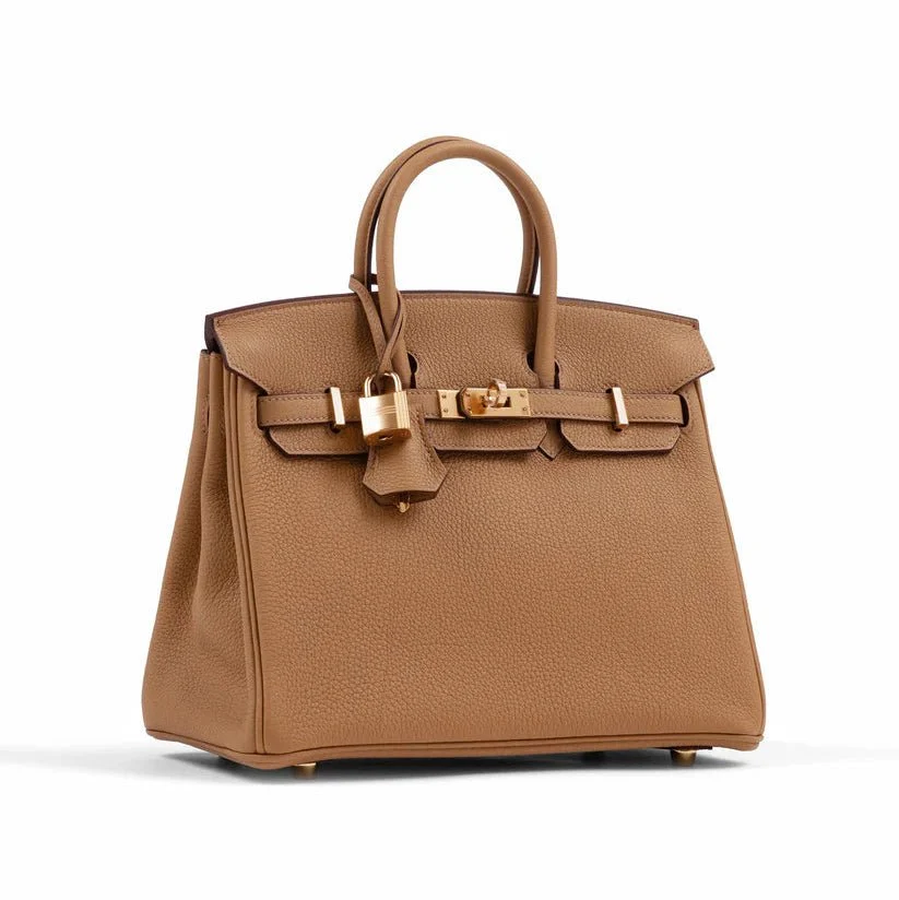 Hermès Birkin 25 Biscuit in Togo Leather With Gold Hardware - Image 2