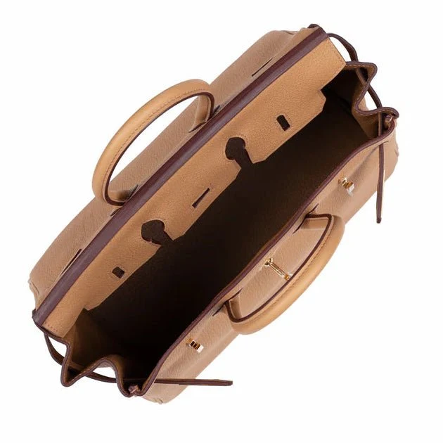 Hermès Birkin 25 Biscuit in Togo Leather With Gold Hardware - Image 6