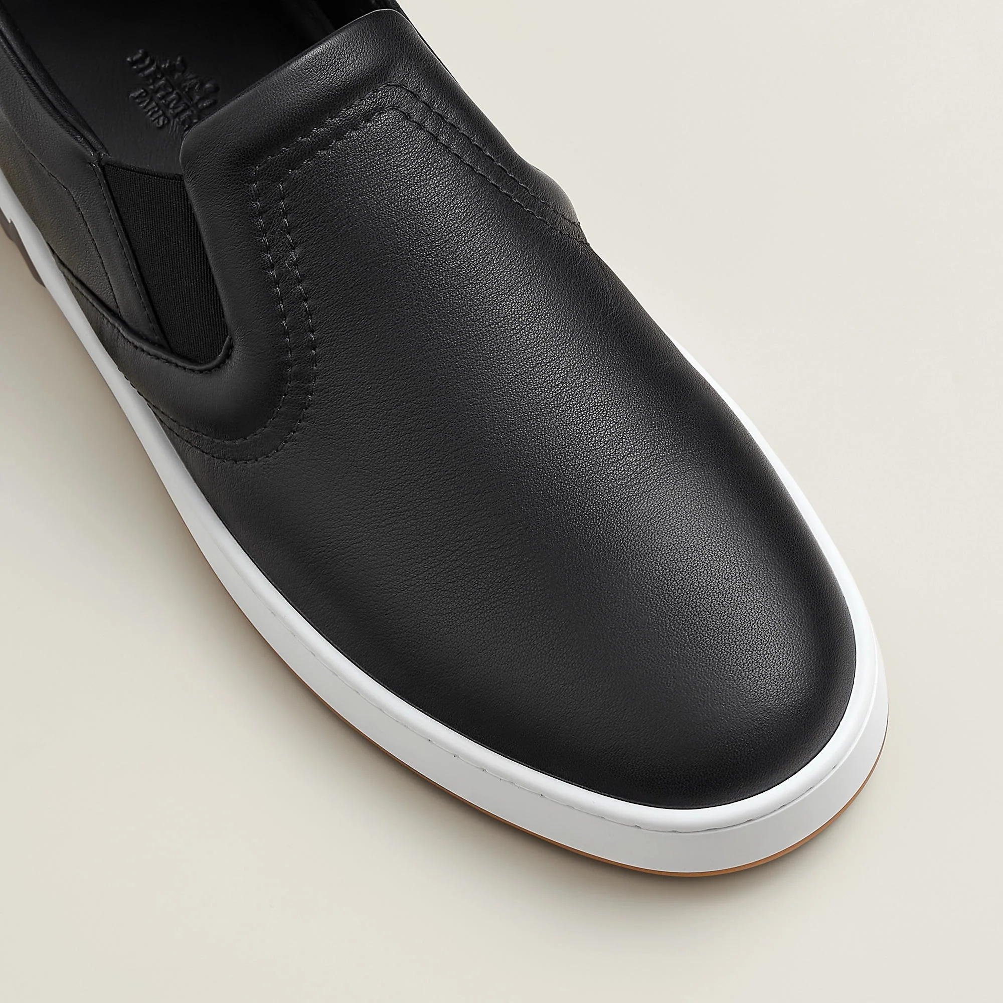 Hermès Belgium Lucky Slip-On Sneaker - Black - Image 3