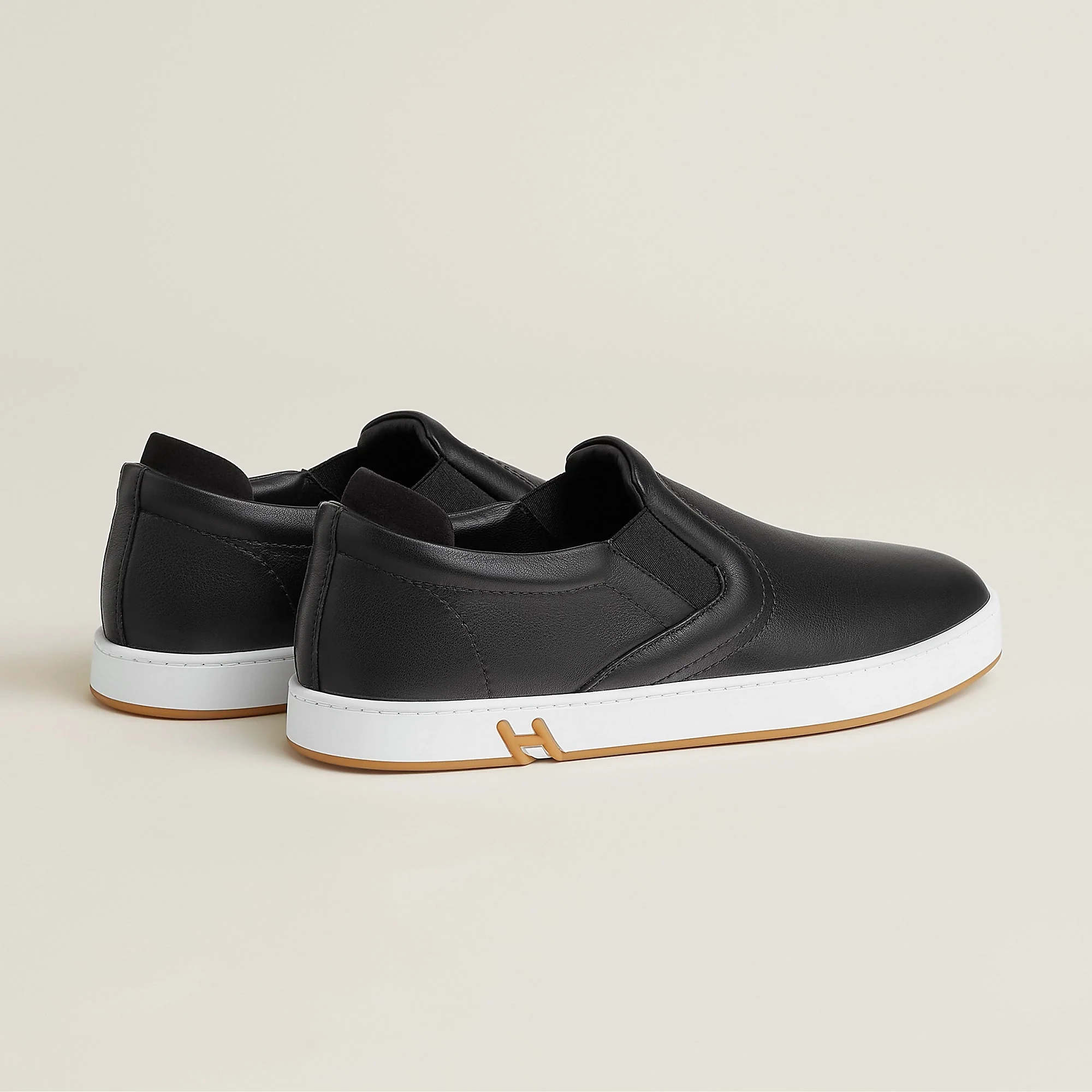 Hermès Belgium Lucky Slip-On Sneaker - Black - Image 4