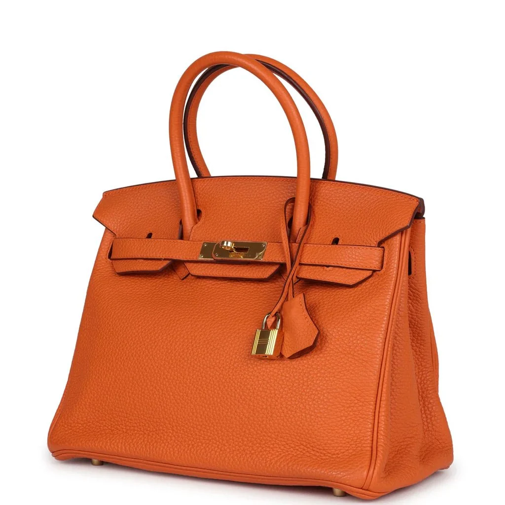 Hermès Birkin 35 cm Handbag in Orange Togo Leather - Image 2