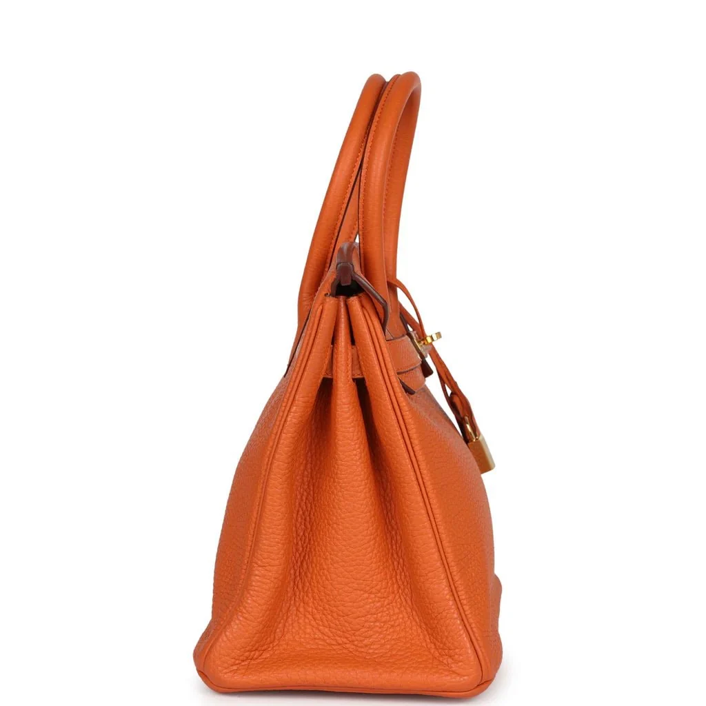 Hermès Birkin 35 cm Handbag in Orange Togo Leather - Image 4