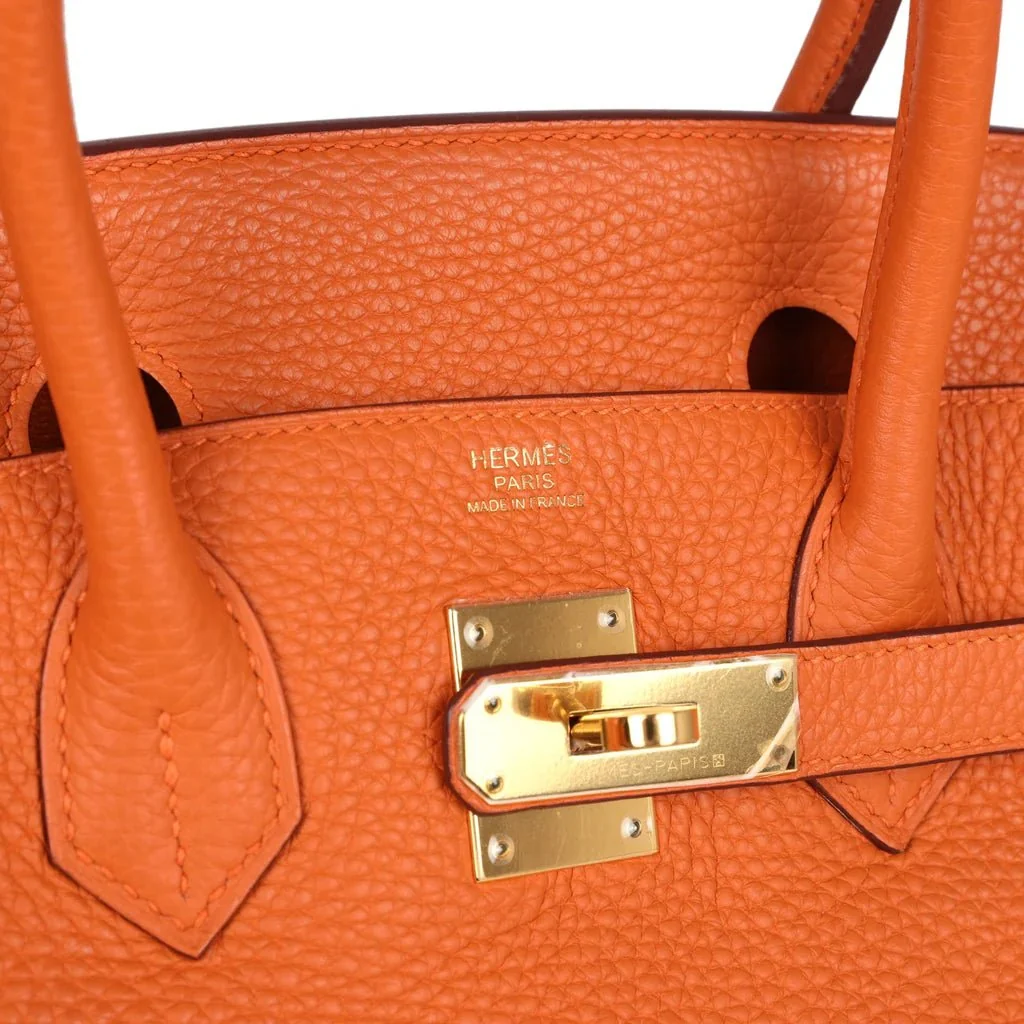 Hermès Birkin 35 cm Handbag in Orange Togo Leather - Image 5