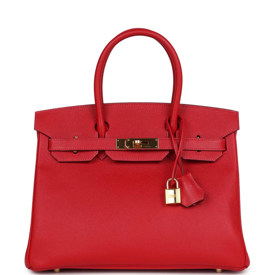 Hermès Birkin 35 Red Leather Gold Hardware - Image 3