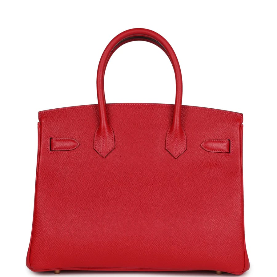 Hermès Birkin 35 Red Leather Gold Hardware - Image 4