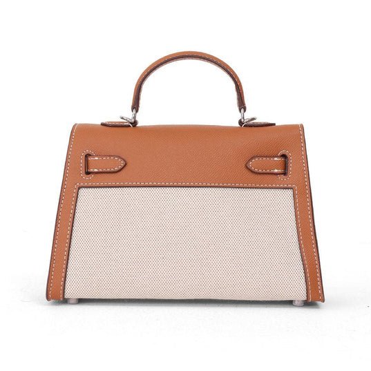 Hermès Mini Kelly Bag , Brown, Silver Metal - Image 3