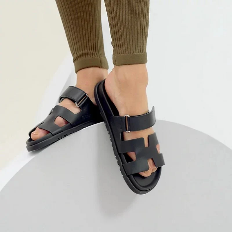 Hermès Chypre Sandal Noir Black Slipper - Image 7