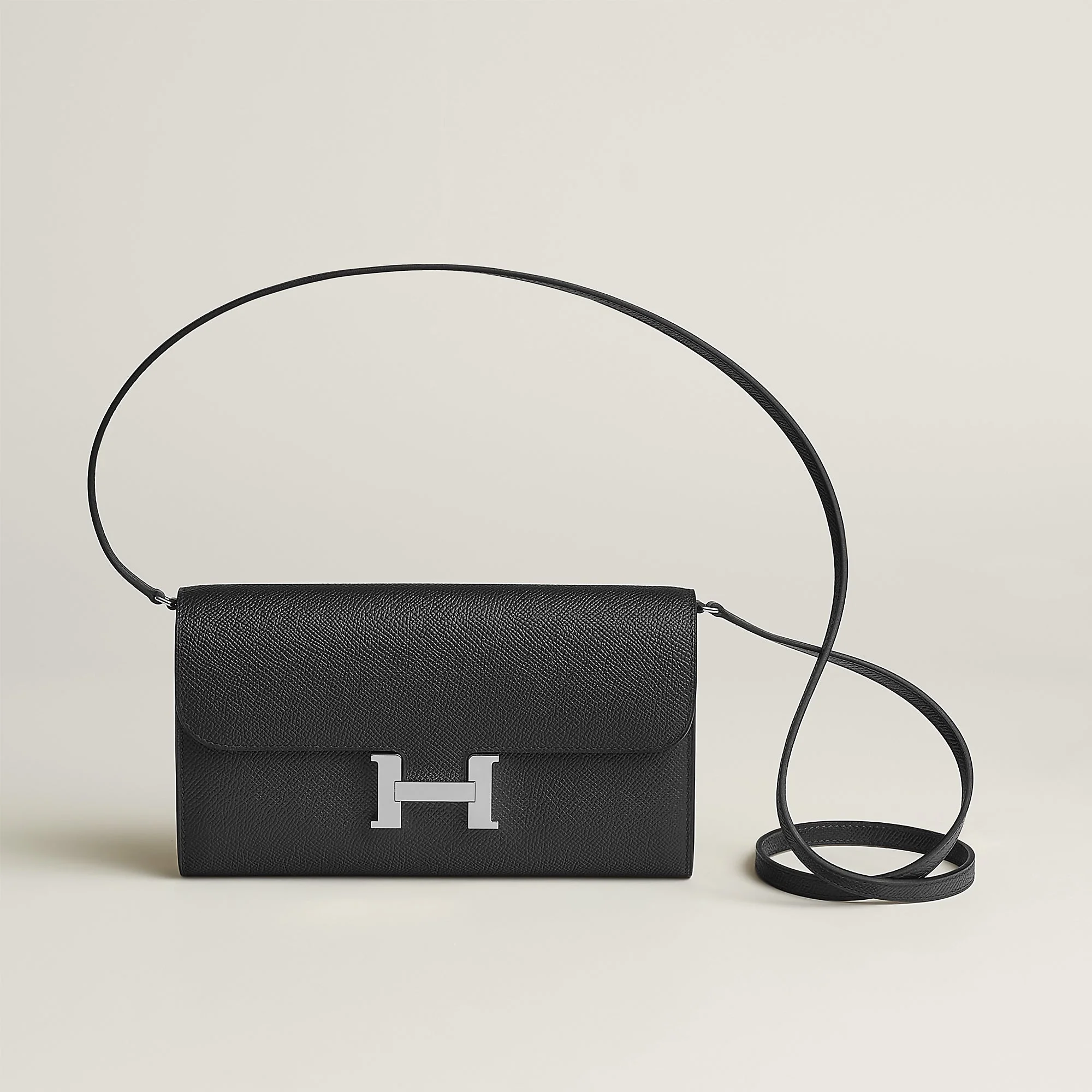 Hermès Constance To Go Wallet Black