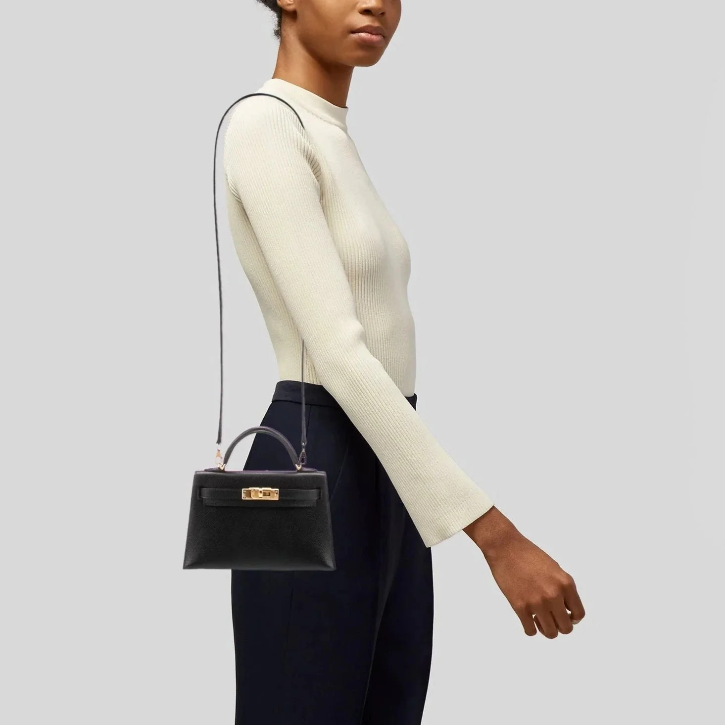 Hermès Epsom Mini Kelly Black - Image 3