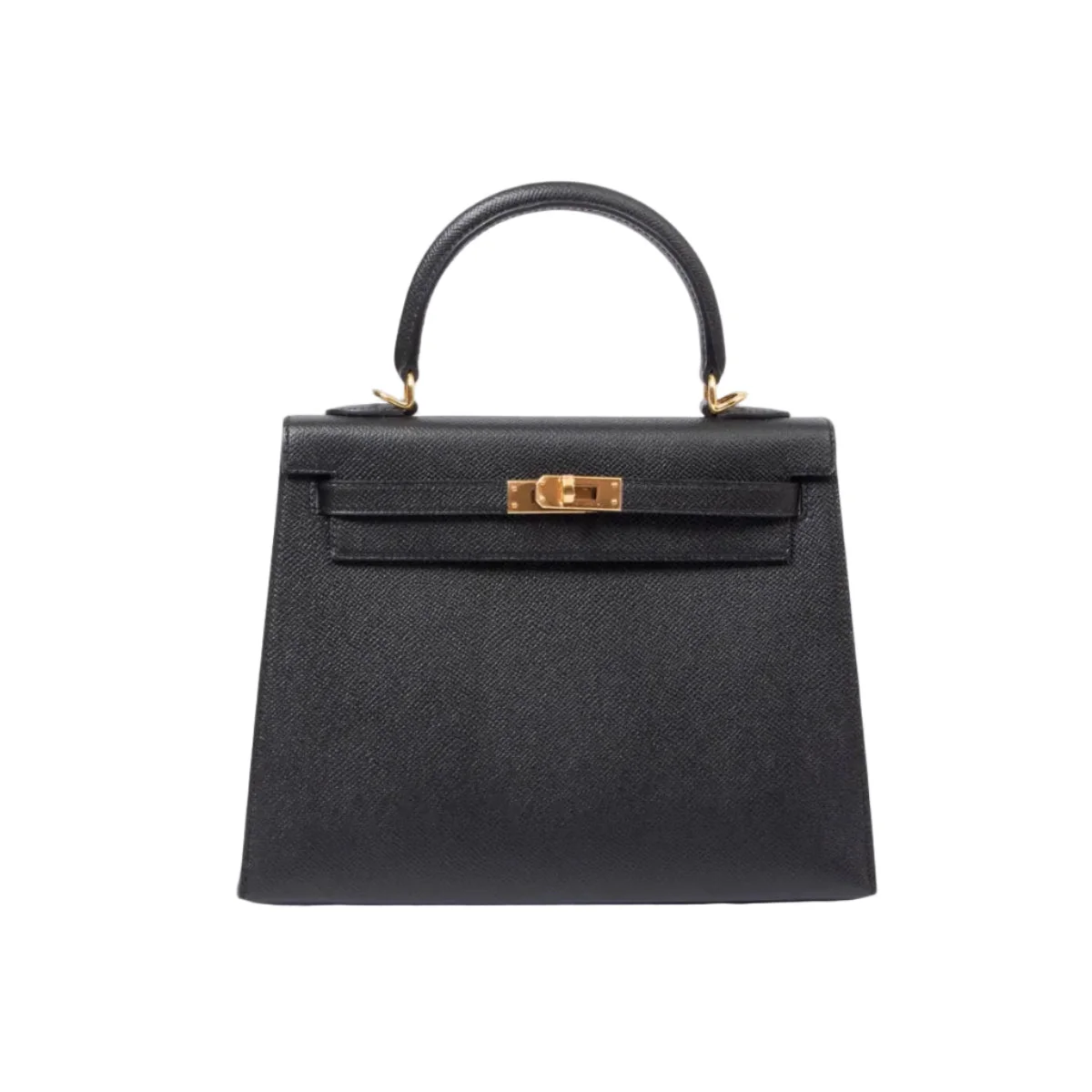 Hermès Kelly 25 Black Epsom Gold Hardware