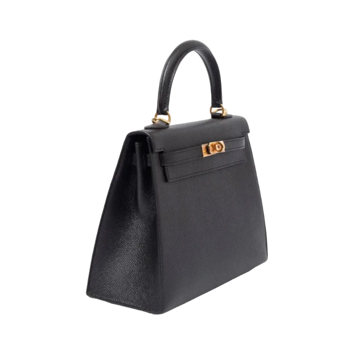 Hermès Kelly 25 Black Epsom Gold Hardware - Image 2