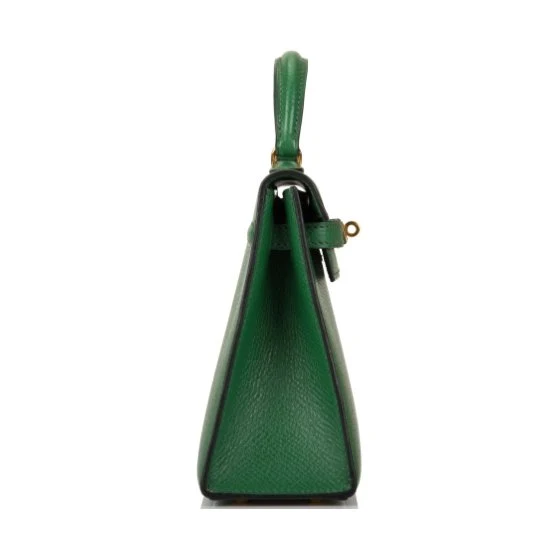 Hermès Kelly Mini Shoulder Green Bag - Image 3