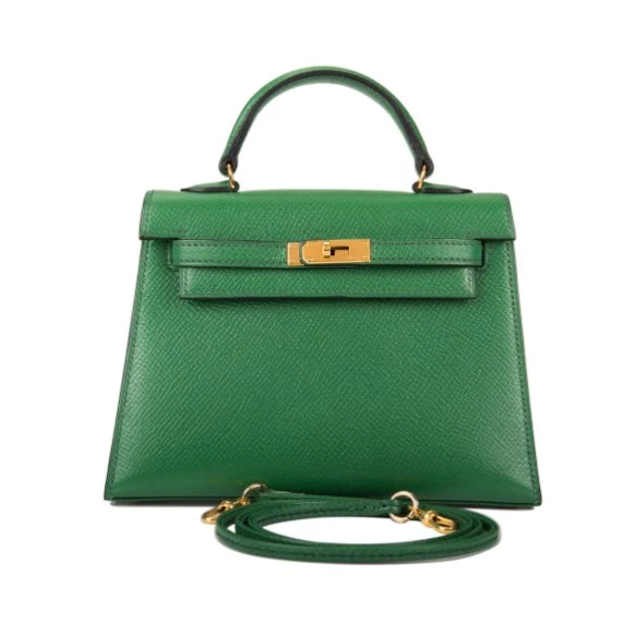Hermès Kelly Mini Shoulder Green Bag - Image 6