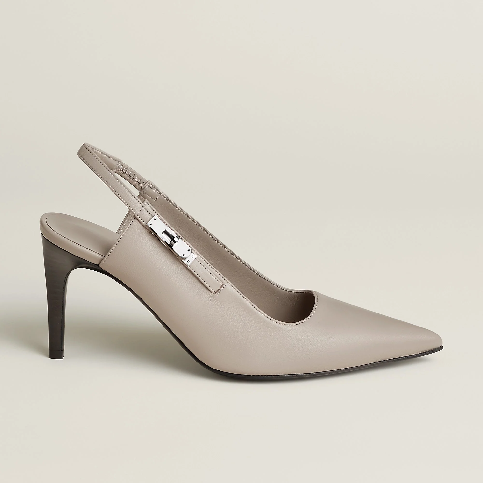 Hermès Lover 80 Pump Beige Galet Heels