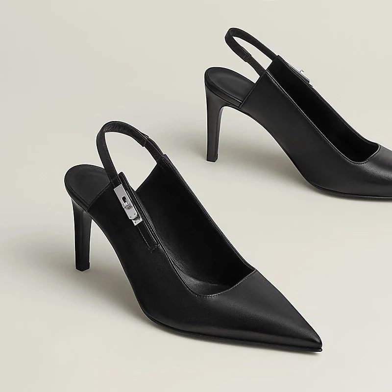 Hermès Lover 80 Pump Black Heels - Image 6