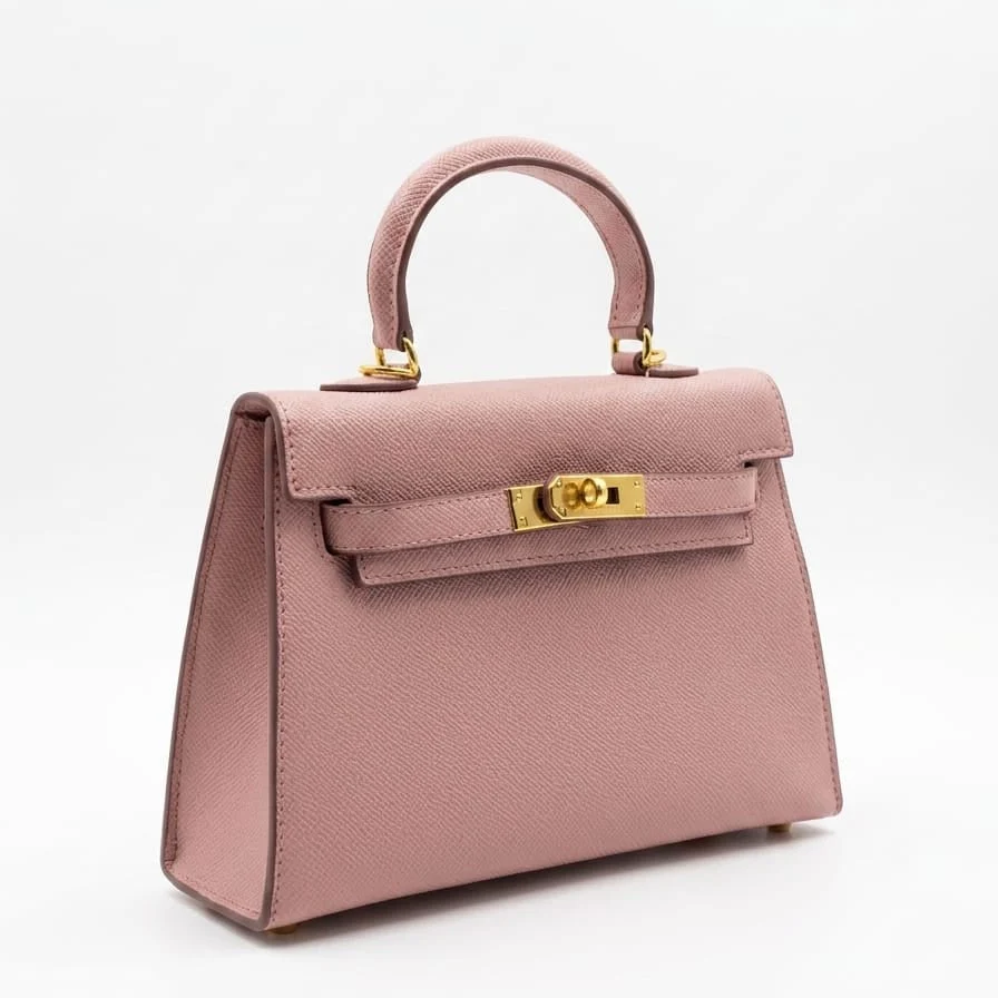 Hermès Mini Kelly Pink Bag Gold Metal - Image 3