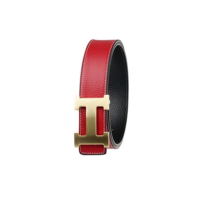 Hermès Red Courchevel Constance Reversible Belt - Image 3