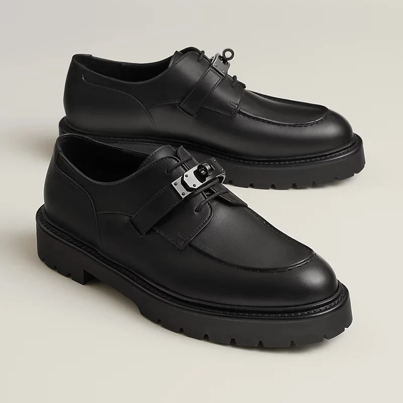 Hermès Singapore Loyal Derby Shoe - Black
