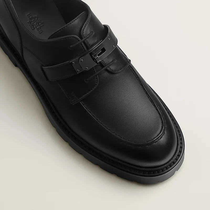 Hermès Singapore Loyal Derby Shoe - Black - Image 3