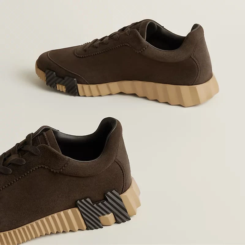 Hermès Sneaker Suede Light Sole With Contrasting - Image 4