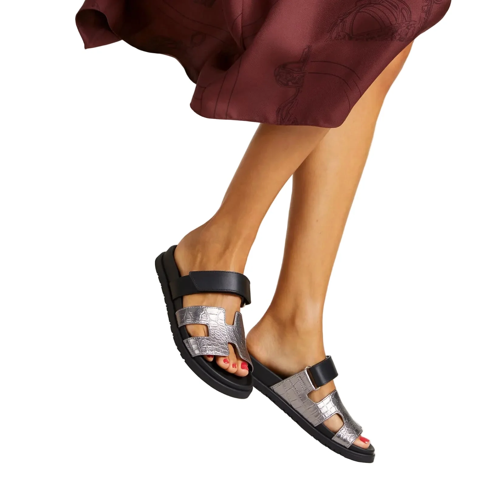 Hermès Techno-Sandal In Anatomical Rubber Sole And Adjustable Strap - Image 3