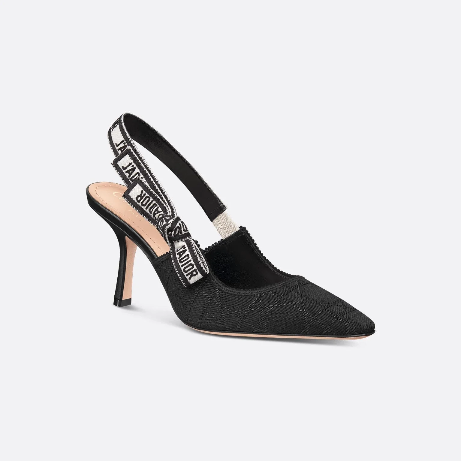 Dior Slingback Pump Black Technical Fabric With Cannage Motif - Image 2