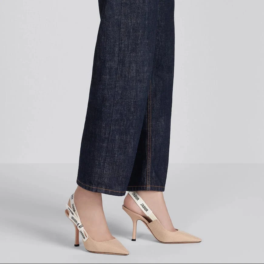 J'adior Slingback Pump Nude Technical Fabric - Image 2