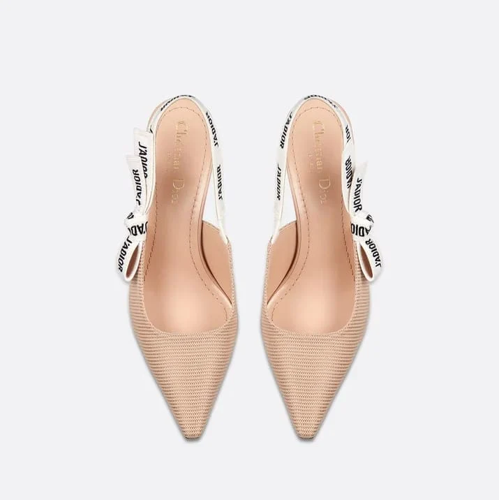 J'adior Slingback Pump Nude Technical Fabric - Image 3