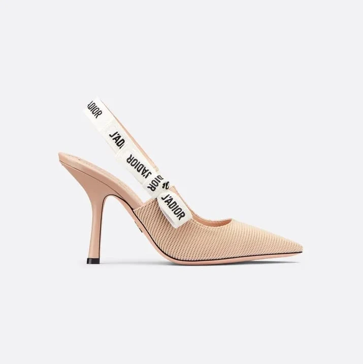 J'adior Slingback Pump Nude Technical Fabric - Image 4